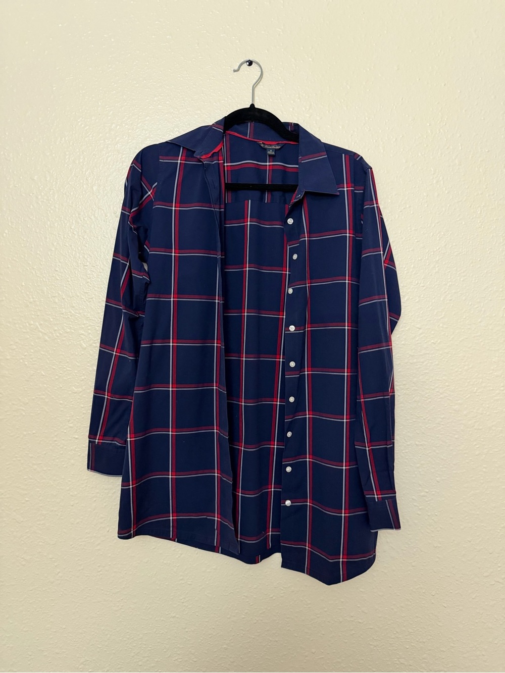 Brooks Brothers Navy and Red Windowpane Button-Down Shirt